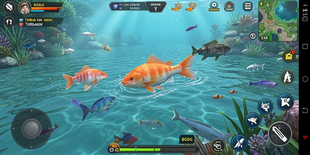 Tampilan aksi memukau dalam gameplay Tembak Ikan 8G8G.