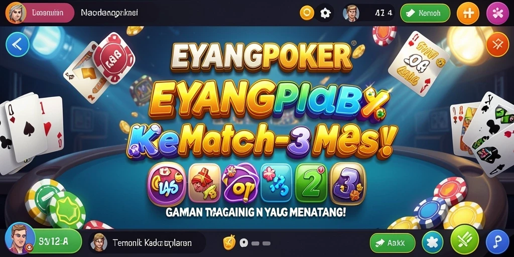 Tampilan menarik dalam gameplay Match-3 EYANGPOKER.