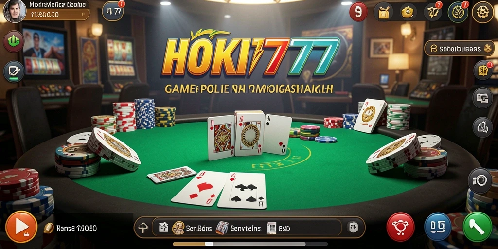 Tampilan screenshot utama HOKI777 yang menunjukkan antusiasme permainan poker.