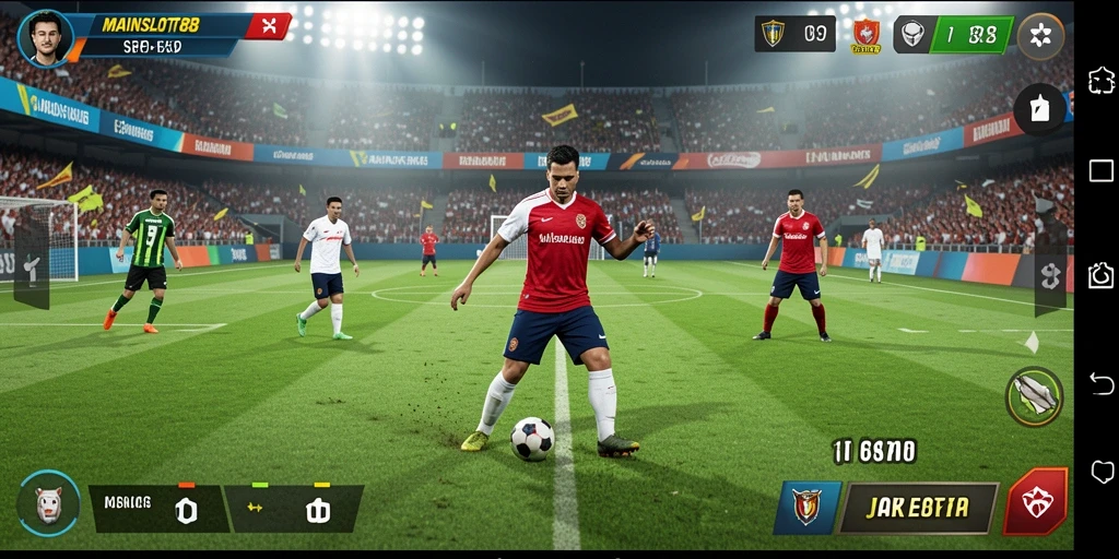Tampilan seru dari gameplay sepak bola MAINSLOT88.