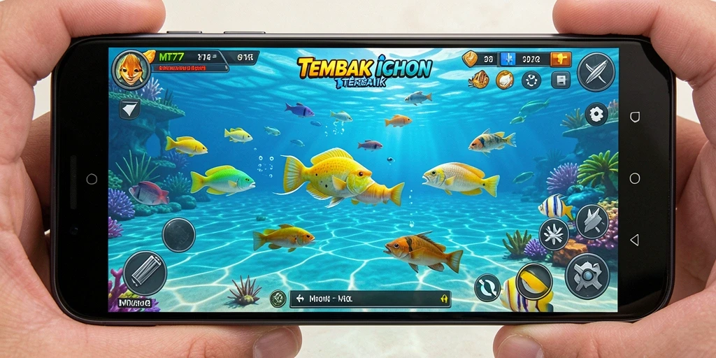 Screenshot MT777 menampilkan aksi seru dalam permainan Tembak Ikan.