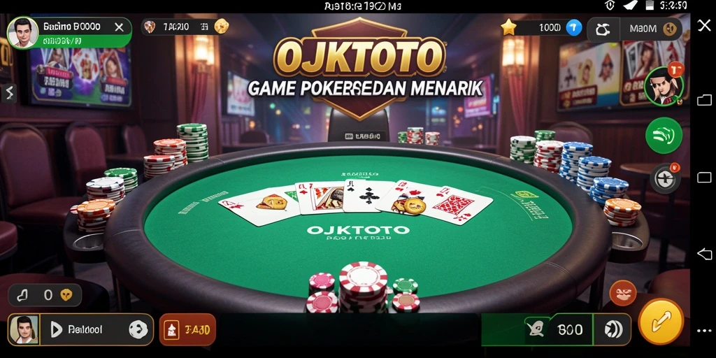 Screenshot gameplay OJKTOTO menampilkan aksi seru permainan Poker.