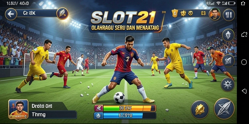 Gameplay SLOT21 menampilkan aksi olahraga yang mendebarkan.