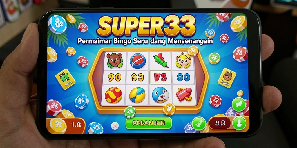 Tampilan gameplay SUPER33 dengan berbagai angka Bingo yang seru.